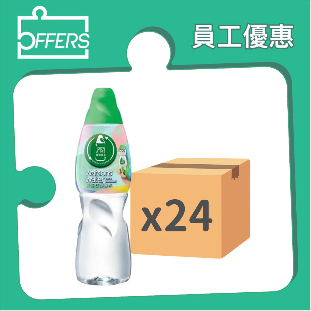 屈臣氏 - 蒸餾水 800mL 24支 / 箱