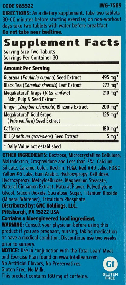 GNC - Total Lean® BURN 60 完美纖體 60粒/ 樽